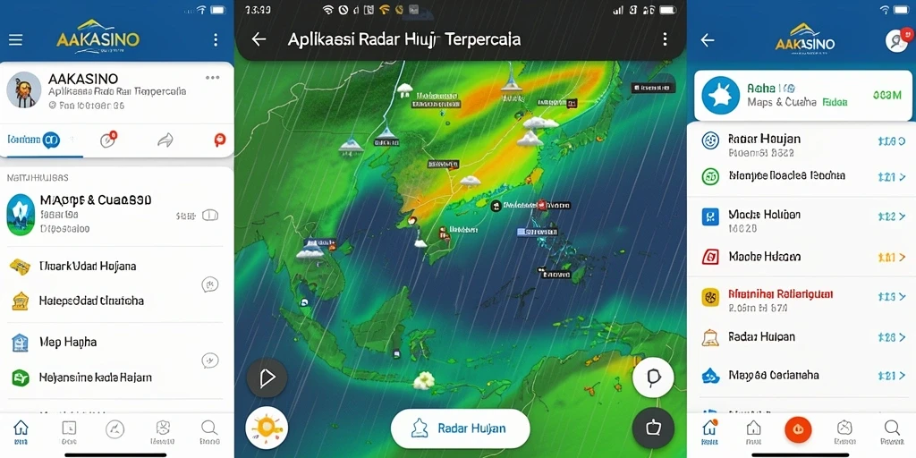 Antarmuka AAKASINO menampilkan peta radar hujan yang akurat dan informatif.