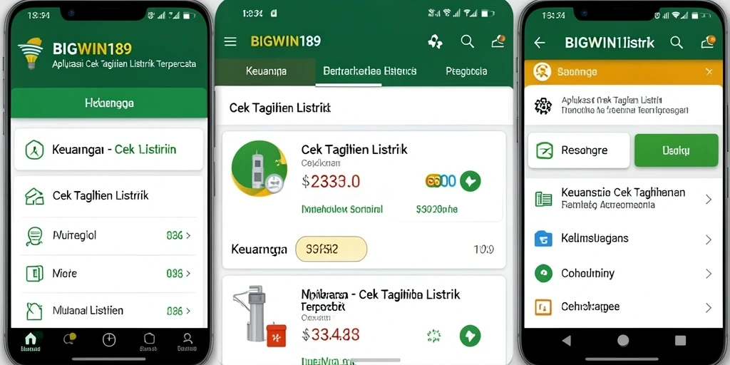 Tampilan antarmuka aplikasi BIGWIN189 yang sederhana dan informatif.