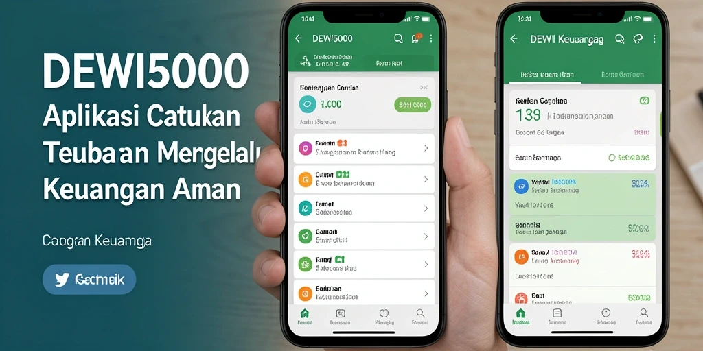 Tampilan antarmuka DEWI5000 yang user-friendly untuk catatan keuangan.