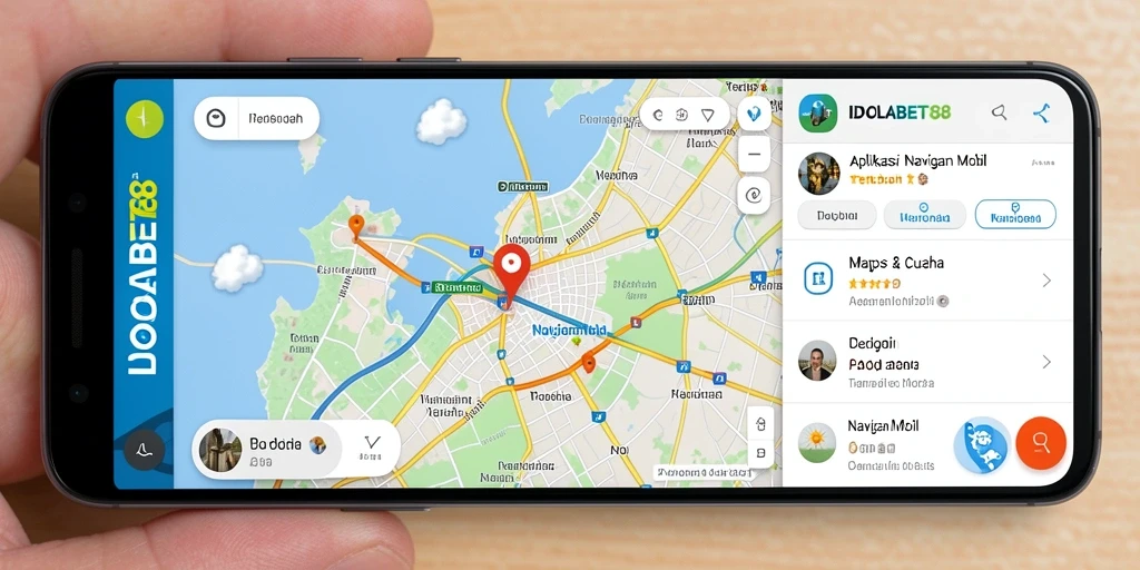 Antarmuka aplikasi IDOLABET88 yang intuitif dan fungsional untuk navigasi mobil.