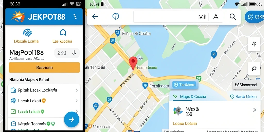 Antarmuka intuitif aplikasi Lacak Lokasi JEKPOT88.
