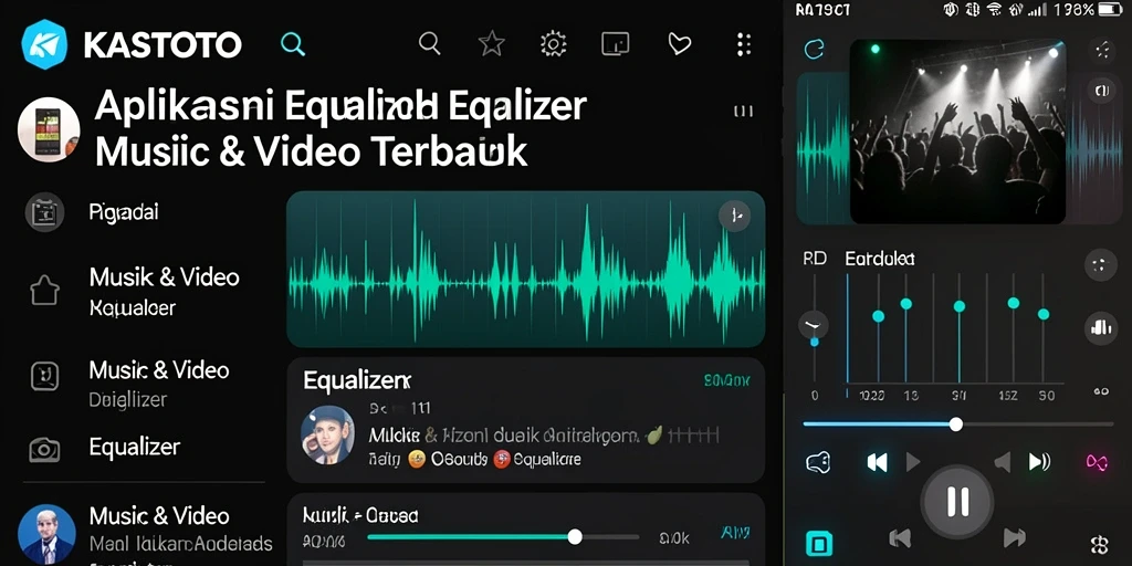 Antarmuka aplikasi KASTOTO yang menarik dengan fitur Equalizer