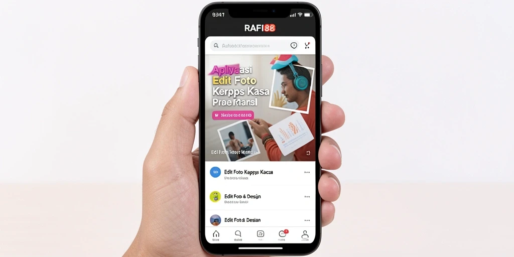Antarmuka modern dan alat edit yang canggih di RAFI88.