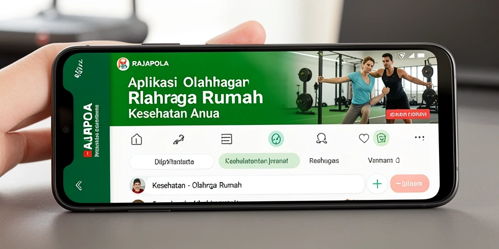 Antarmuka pengguna RAJAPOLA yang intuitif untuk olahraga rumah.