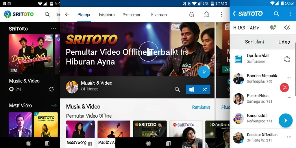 Antarmuka pengguna SRITOTO yang intuitif untuk Pemutar Video Offline.