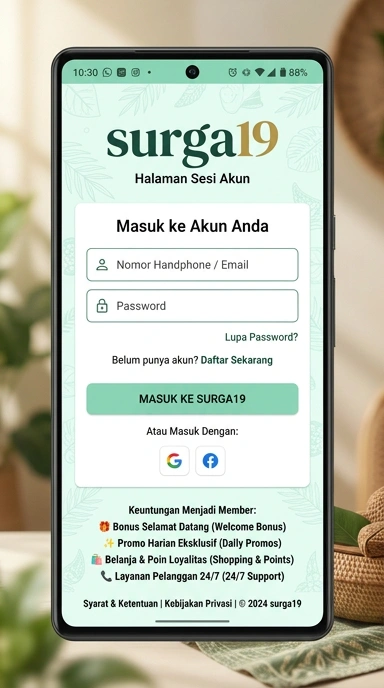Panduan Masuk Akun Surga19 untuk Pengguna Android